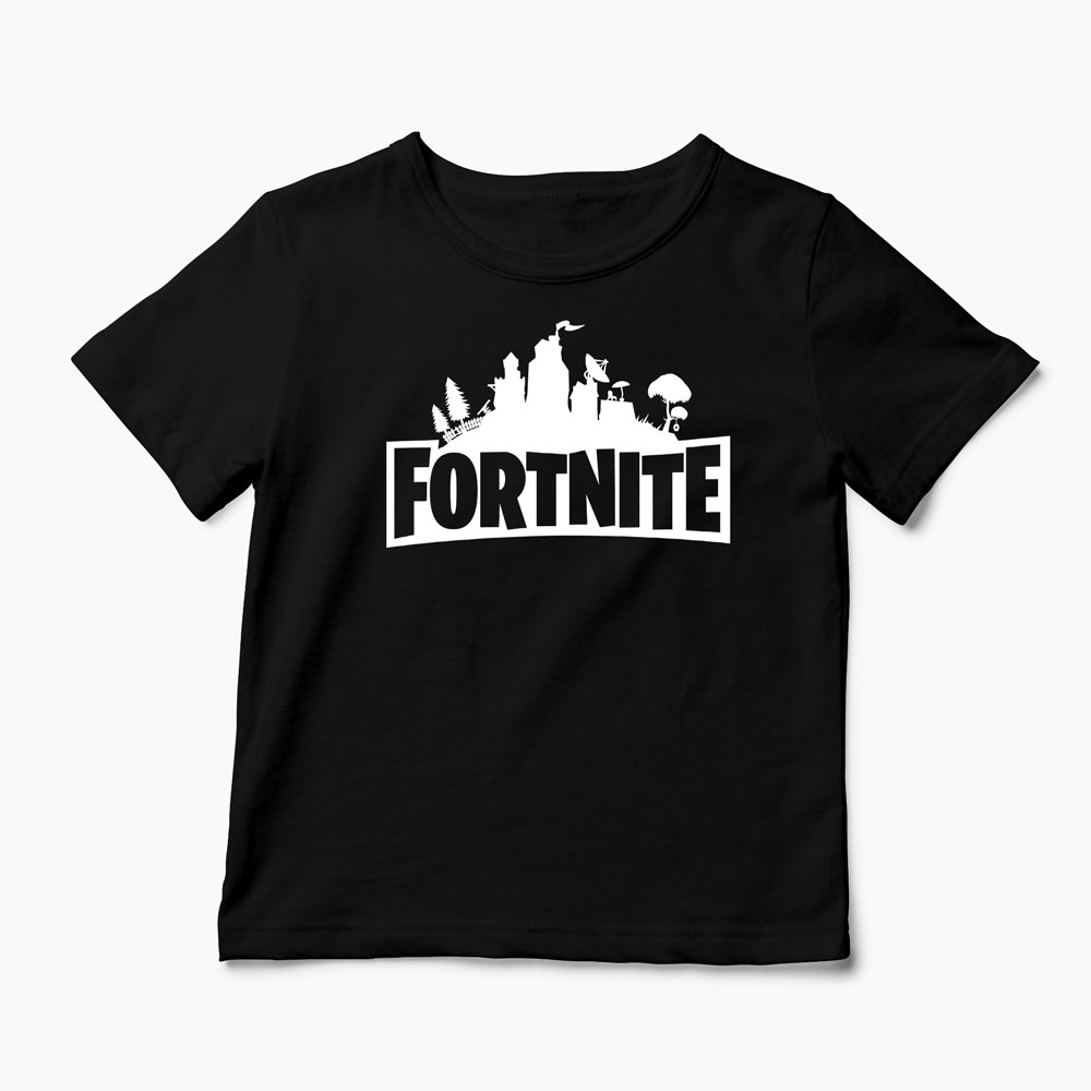 Tricou Fortnite - Copii-Negru