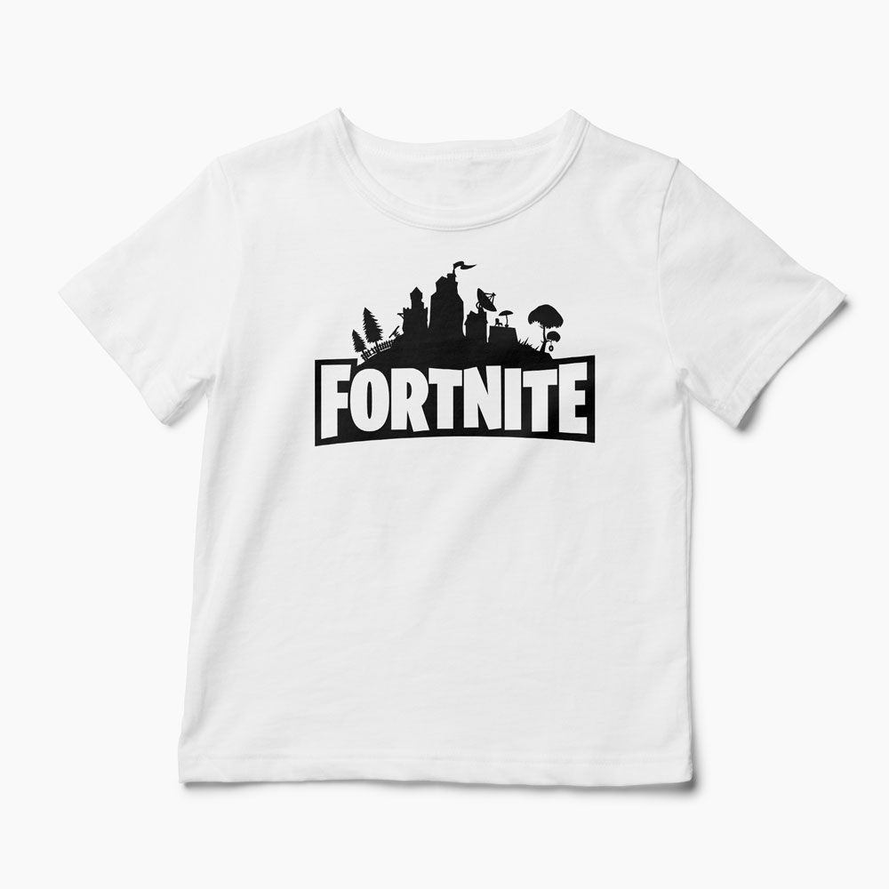 Tricou Fortnite - Copii-Alb