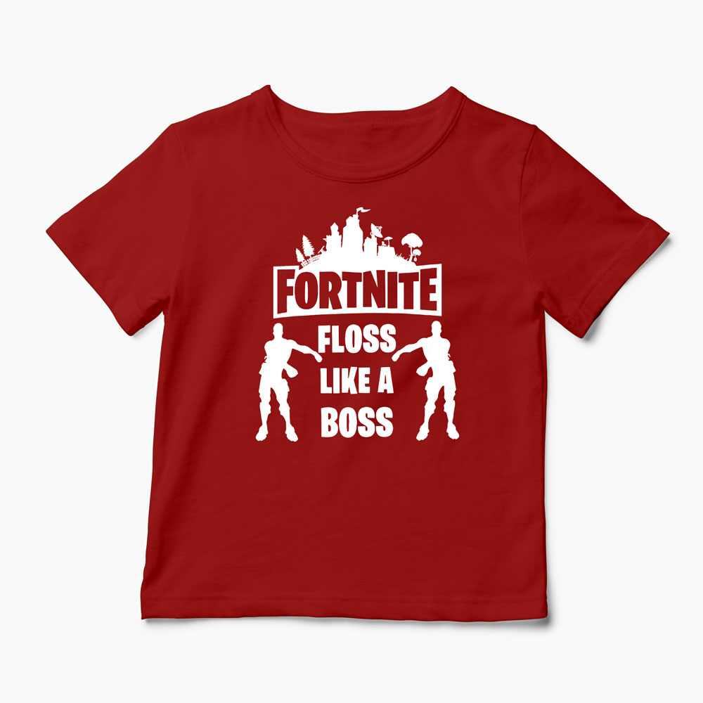 Tricou Fortnite Floss Like A Boss - Copii-Roșu