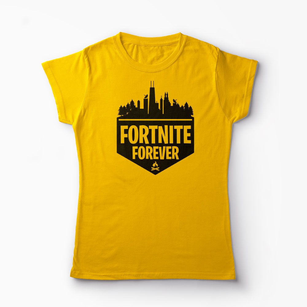 Tricou Fortnite Forever - Femei-Galben