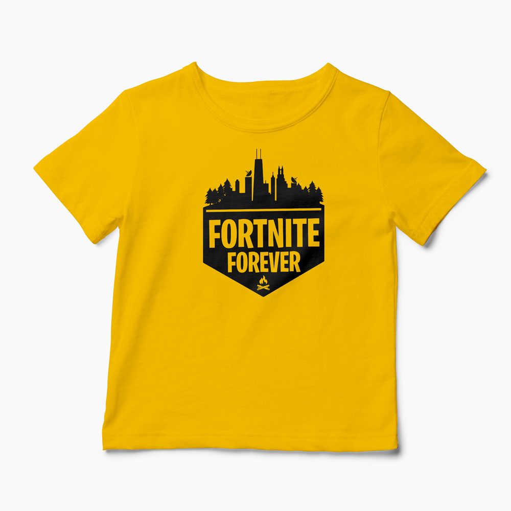 Tricou Fortnite Forever - Copii-Galben