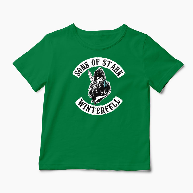 Tricou Game of Thrones - Sons of Stark Winterfell - Copii-Verde