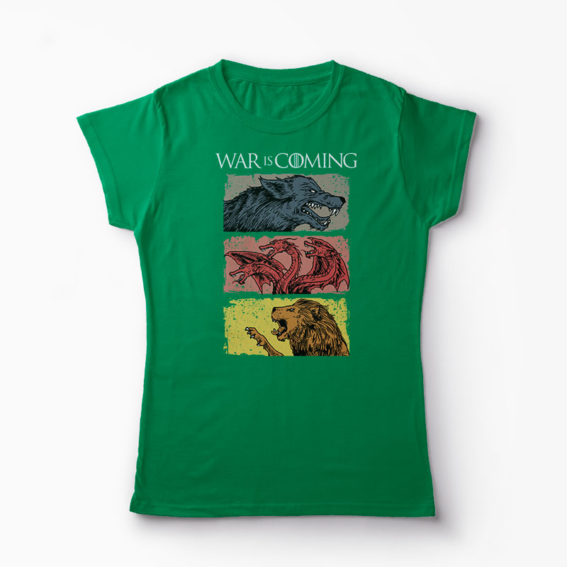 Tricou Game of Thrones - War is Coming - Femei-Verde