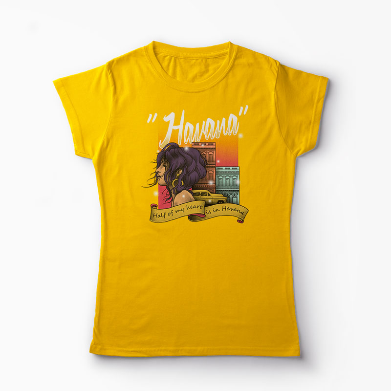 Tricou Havana In My Heart - Femei-Galben