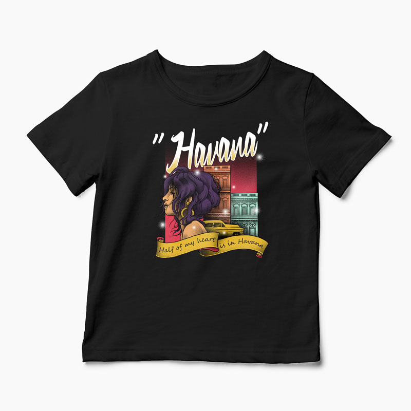 Tricou Havana In My Heart - Copii-Negru