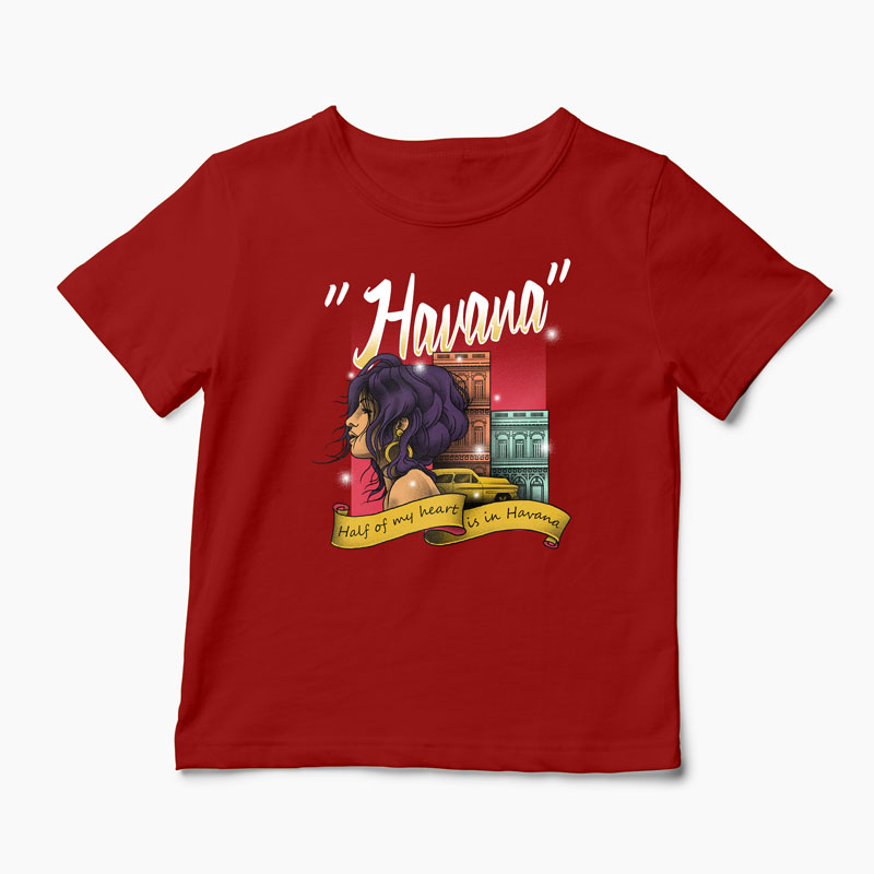 Tricou Havana In My Heart - Copii-Roșu