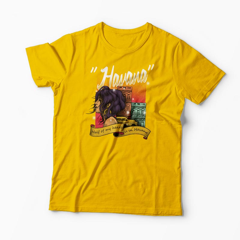 Tricou Havana In My Heart - Bărbați-Galben