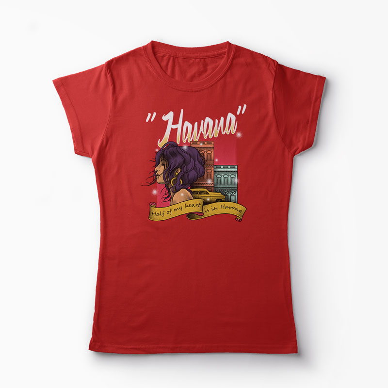 Tricou Havana In My Heart - Femei-Roșu