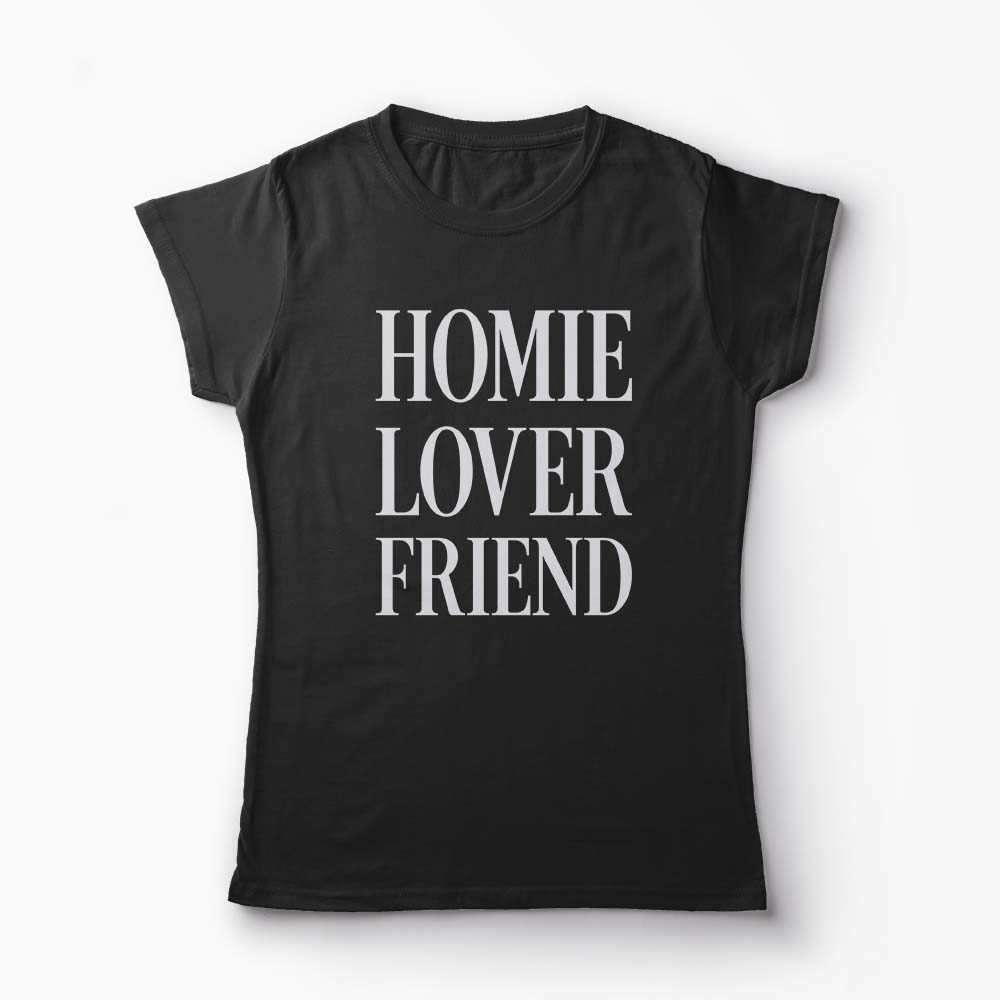 Tricou Homie Lover Friend - Femei-Negru