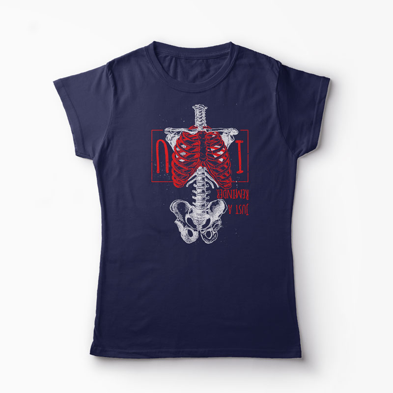 Tricou I Love You - Bone Reminder - Femei-Bleumarin