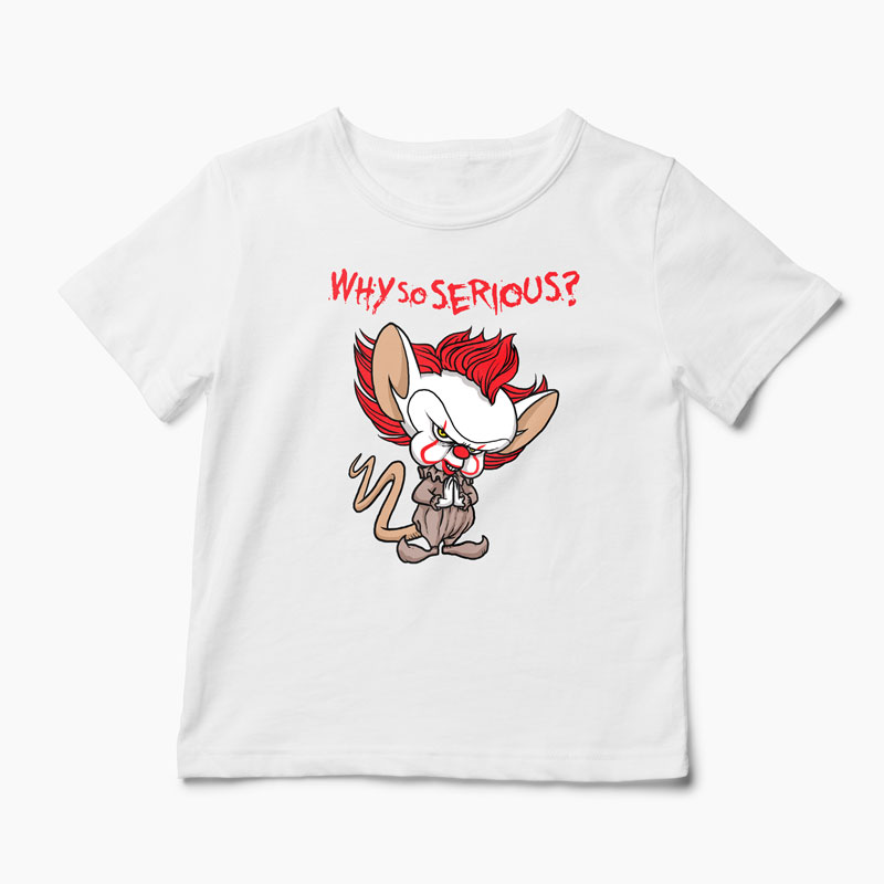 Tricou IT Clow - Why So Serious - Copii-Alb