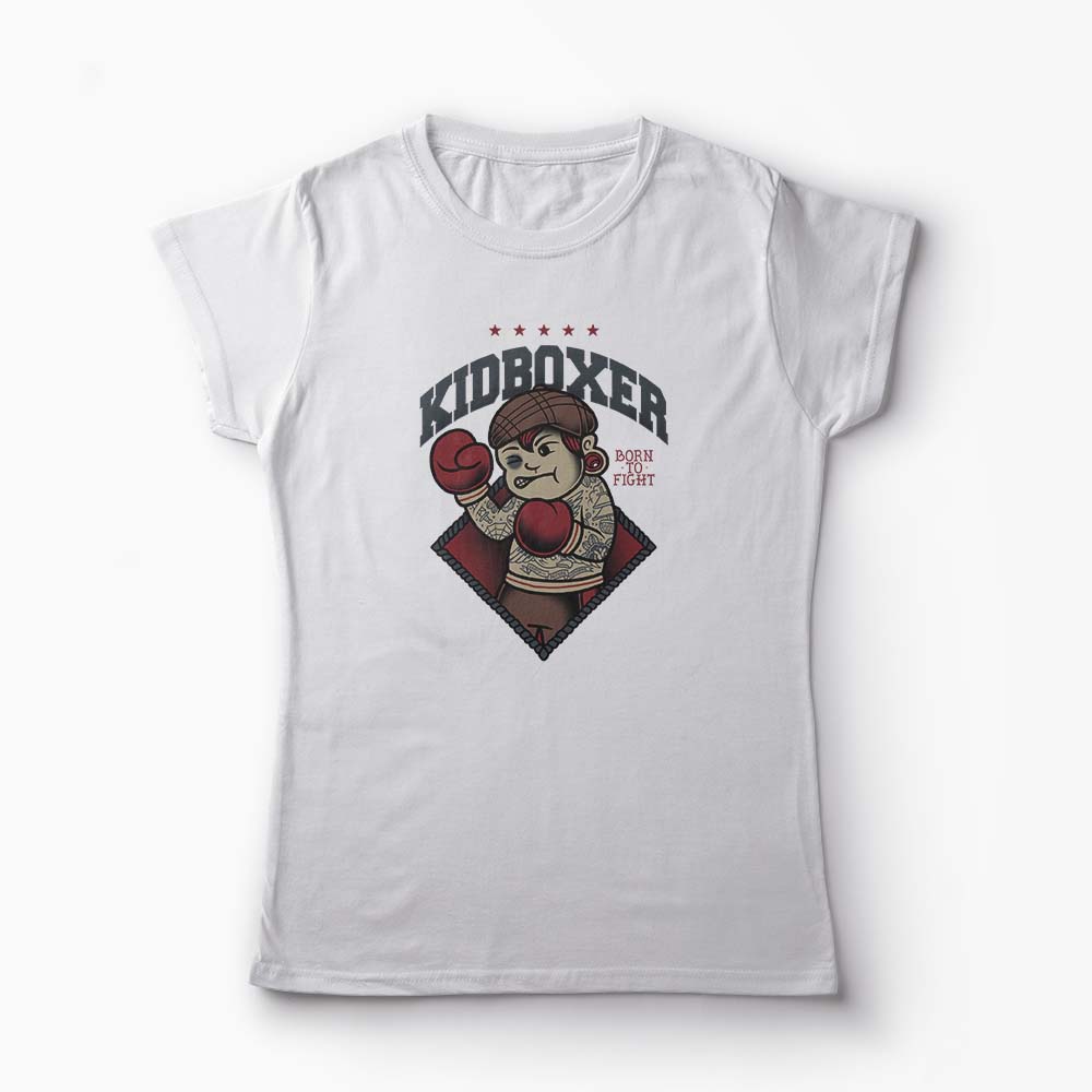 Tricou KidBoxer - Femei-Alb