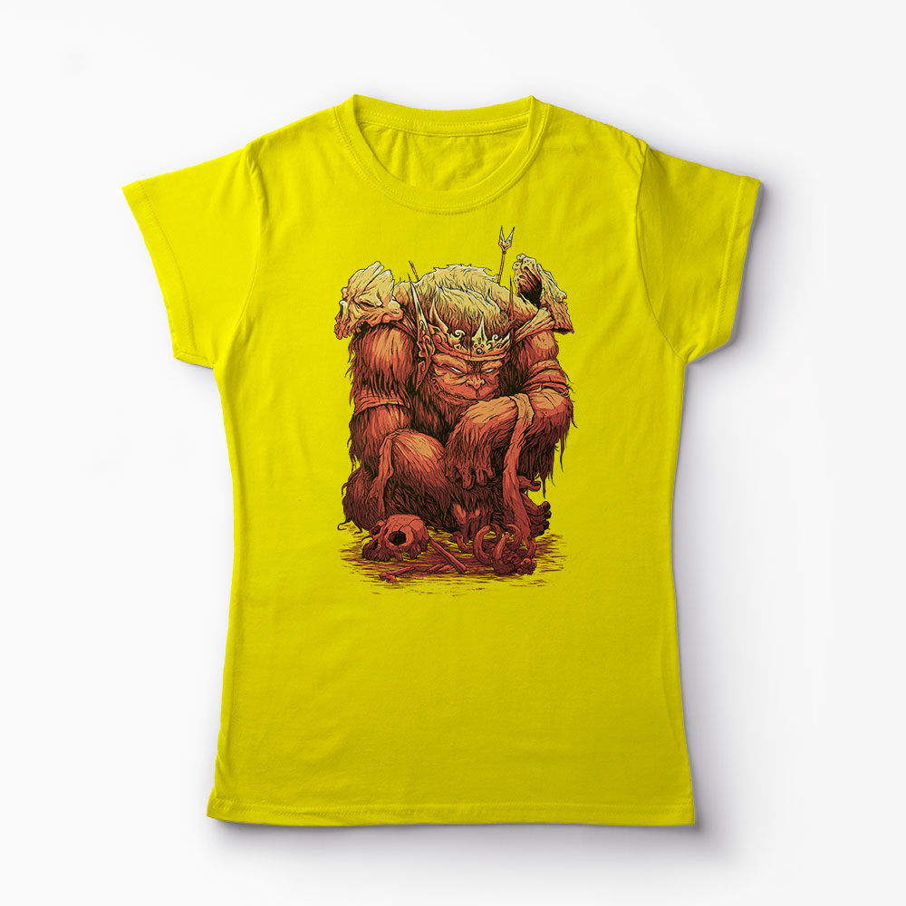 Tricou King Ape - Femei-Galben