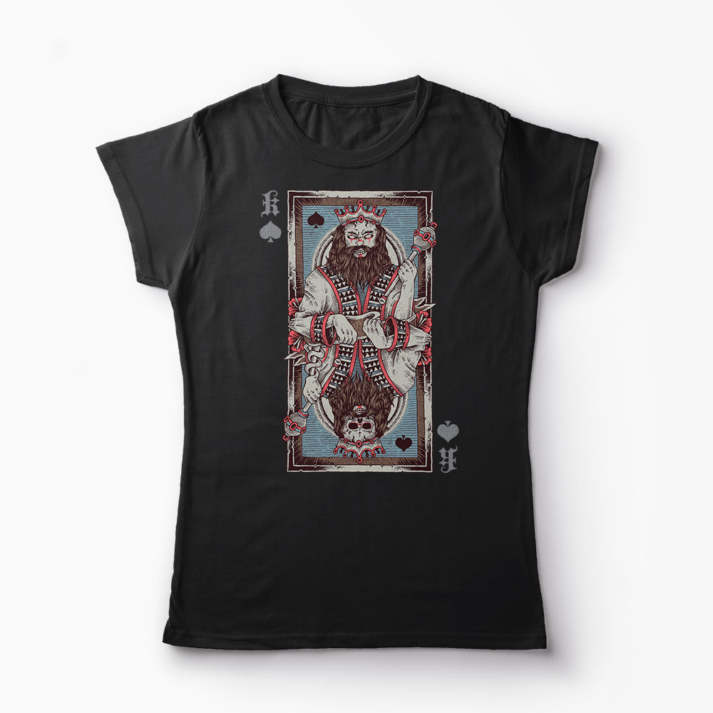 Tricou King Of Spades Card - Femei-Negru