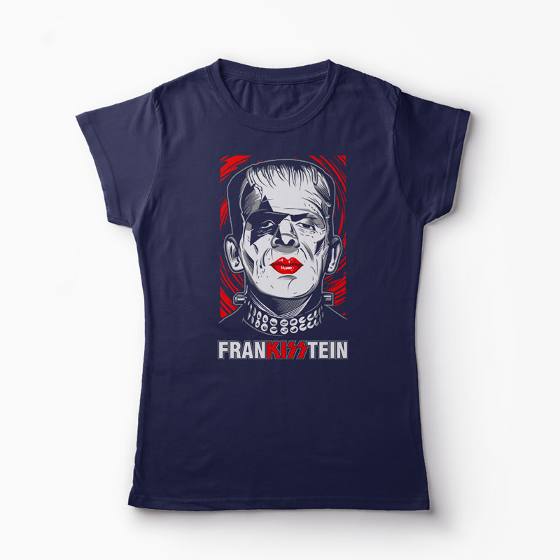 Tricou Kiss FranKISStein - Femei-Bleumarin