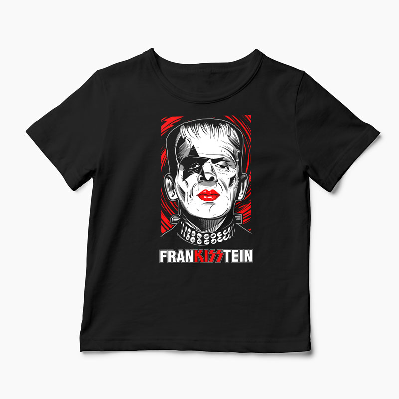 Tricou Kiss FranKISStein - Copii-Negru