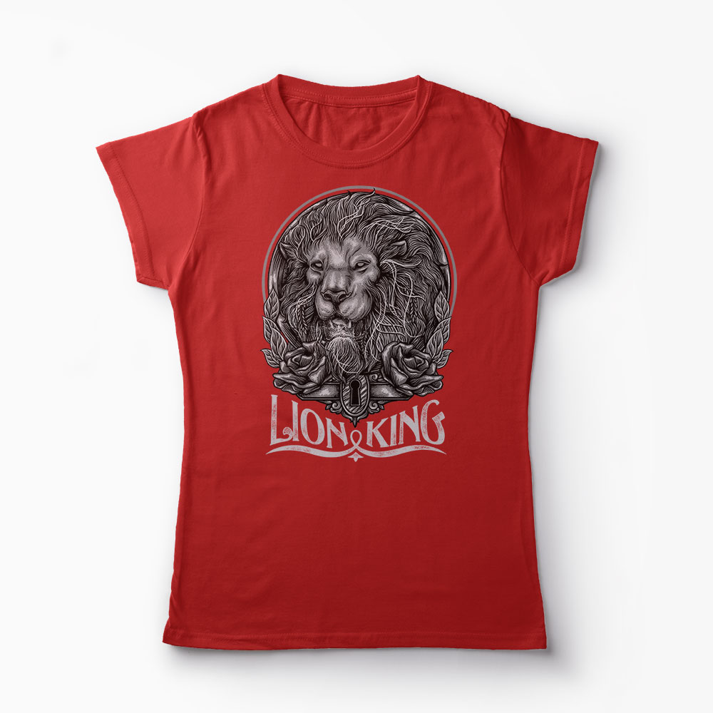 Tricou Lion King  - Femei-Roșu