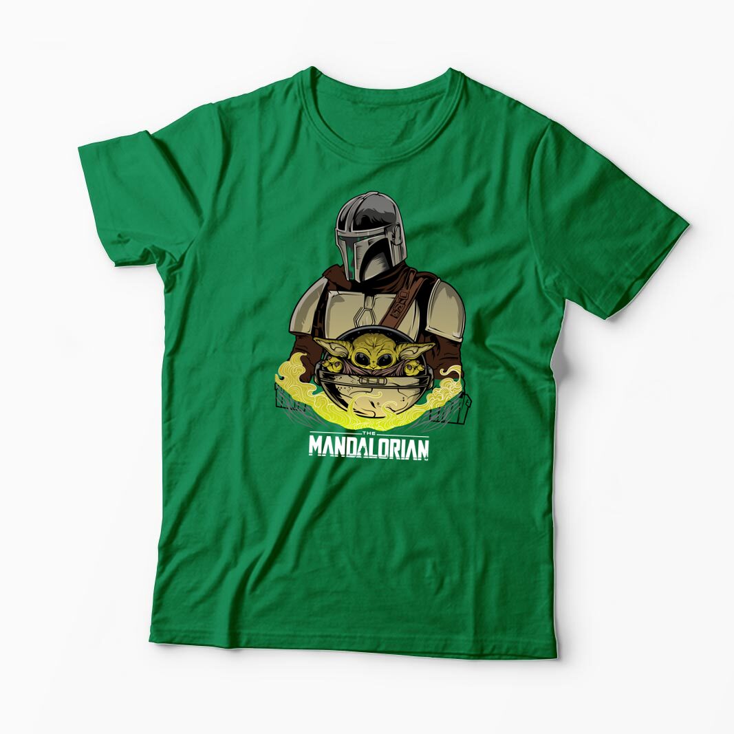 Tricou Mandalorian si Baby Yoda - Bărbați-Verde