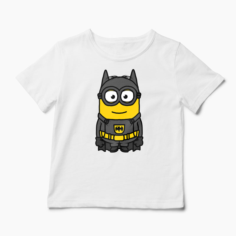 Tricou Minion Batman - Copii-Alb