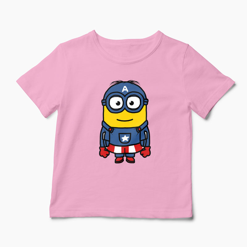 Tricou Minion Captain America - Copii-Roz