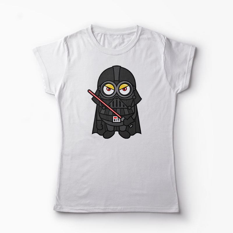 Tricou Minion Vader - Femei-Alb