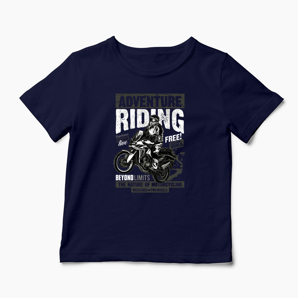 Tricou Motociclist Adventure Riding - Copii-Bleumarin