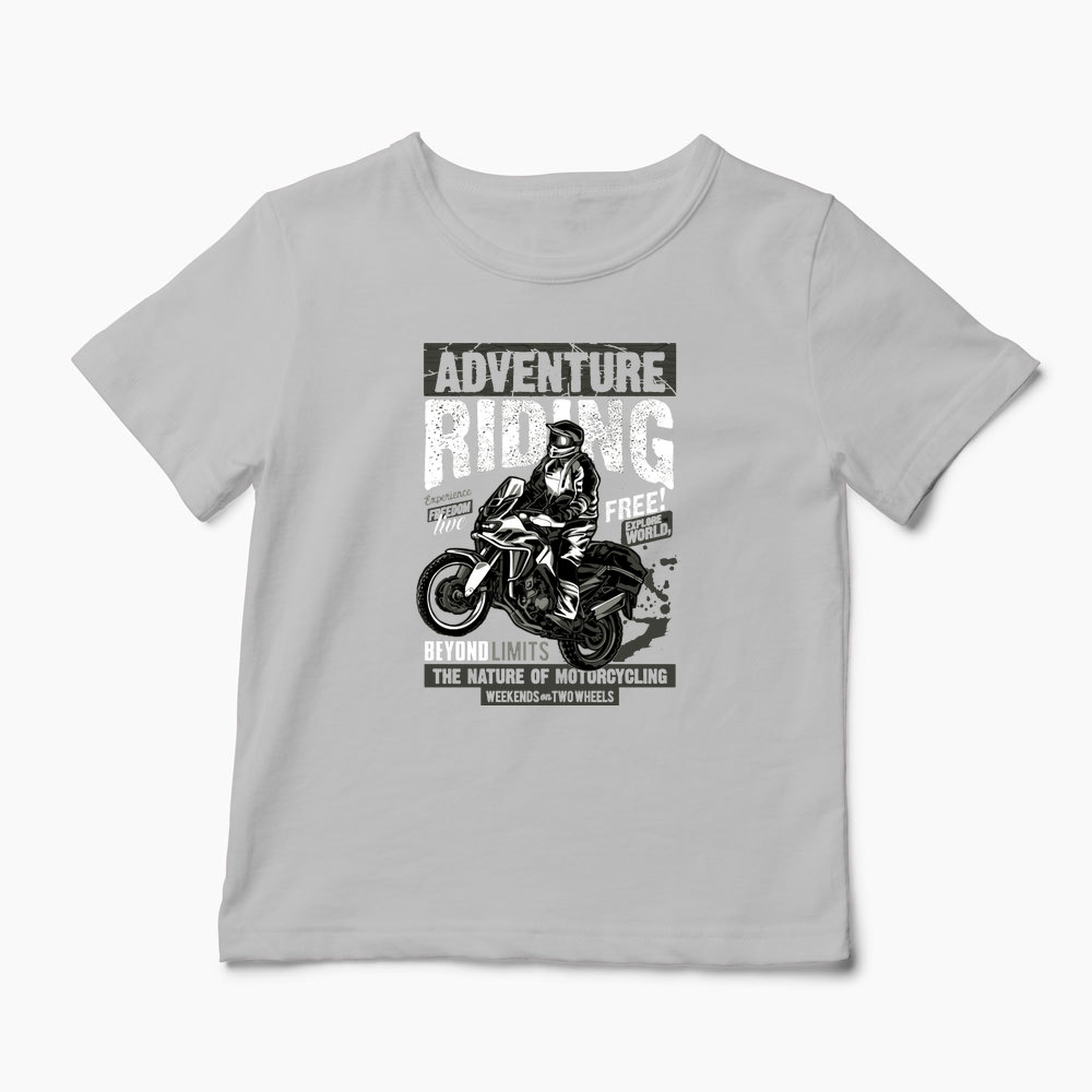 Tricou Motociclist Adventure Riding - Copii-Gri