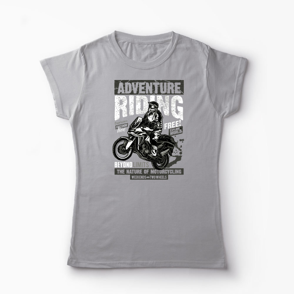 Tricou Motociclist Adventure Riding - Femei-Gri