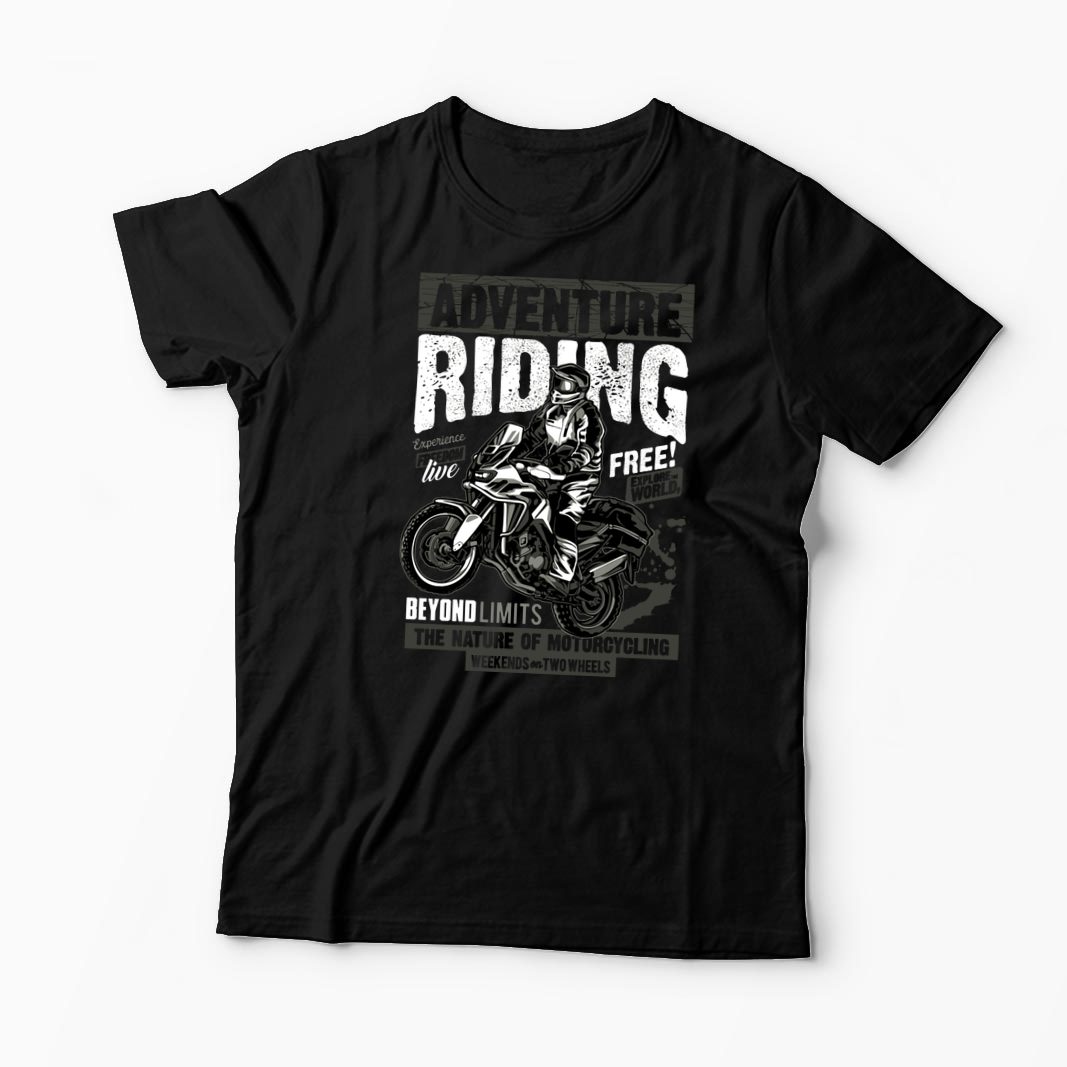 Tricou Motociclist Adventure Riding - Bărbați-Negru