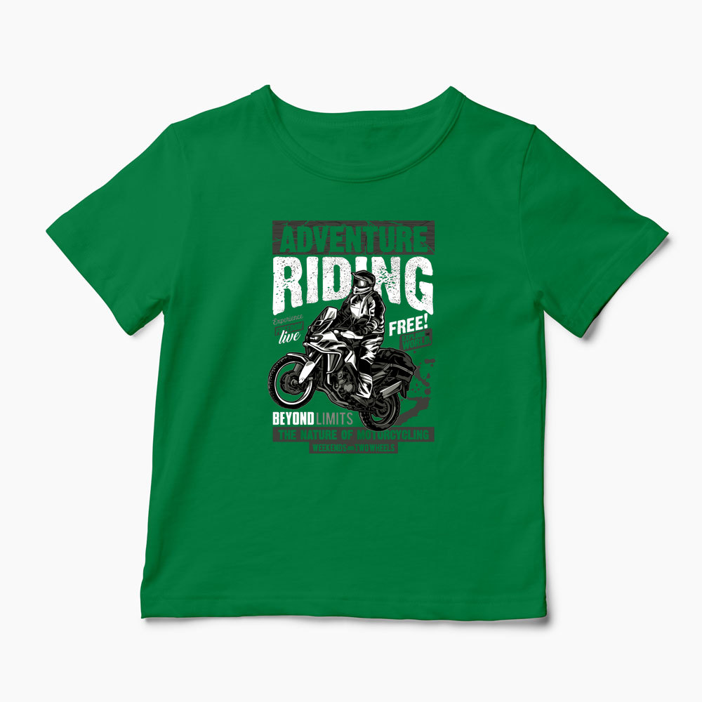 Tricou Motociclist Adventure Riding - Copii-Verde