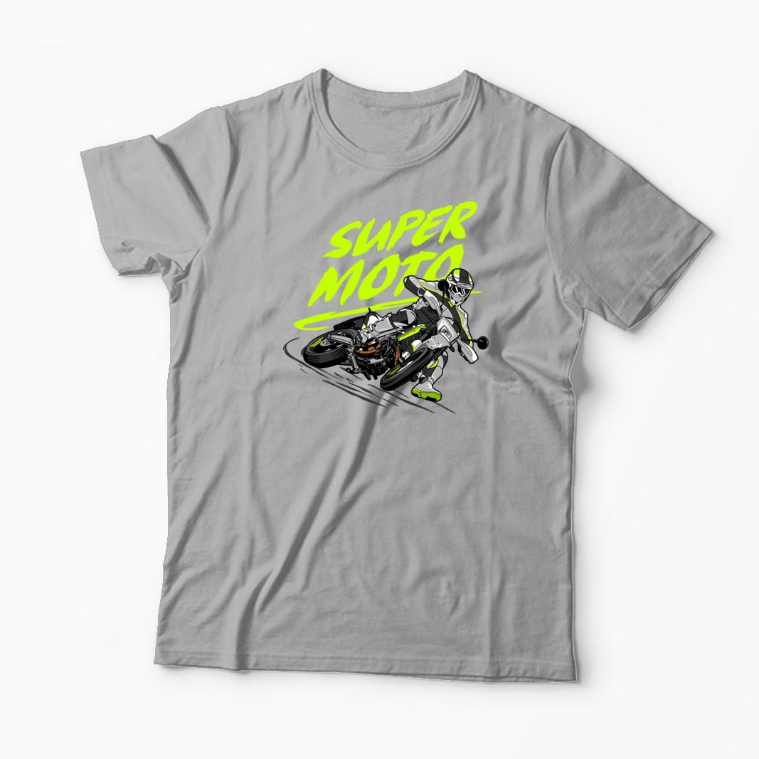 Tricou Motociclist Super Moto - Bărbați-Gri