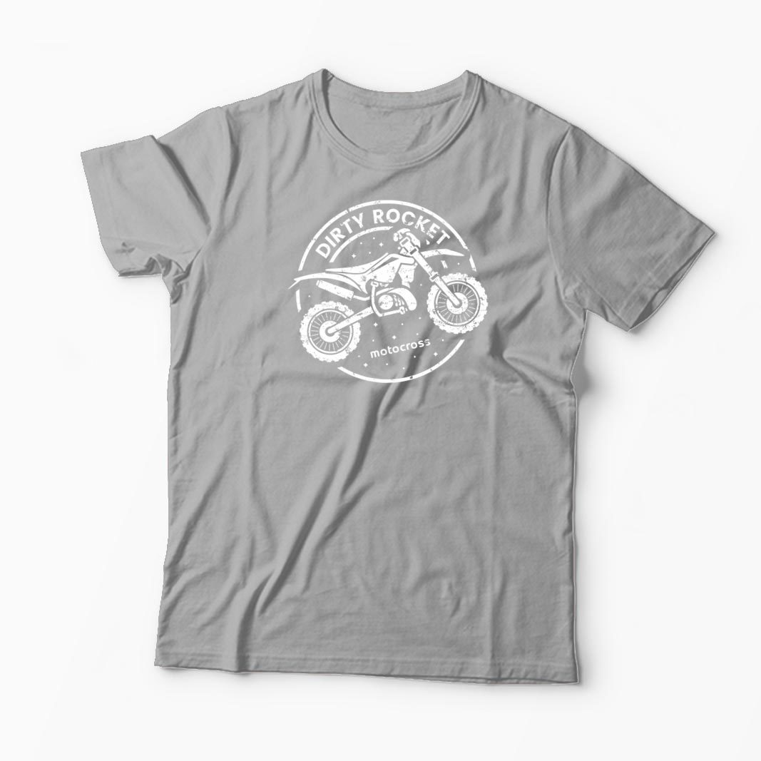 Tricou Motocross Rachetă Murdară - Bărbați-Gri