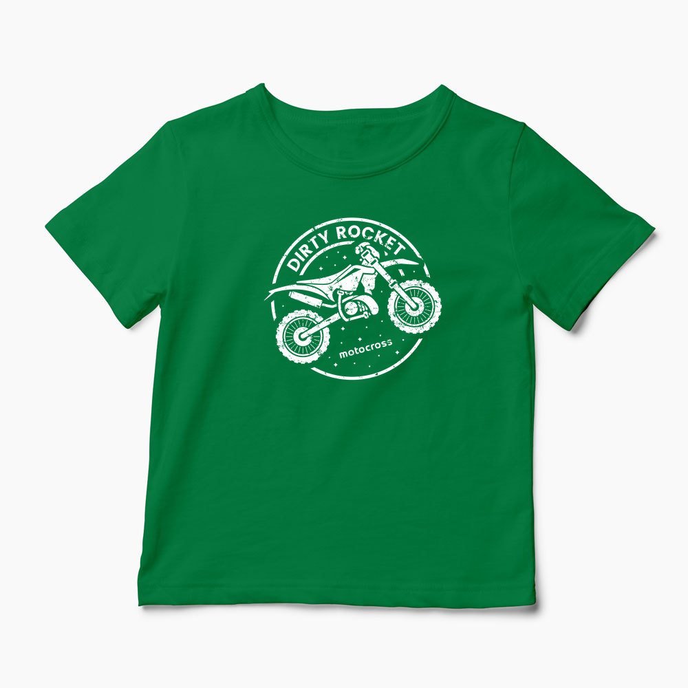 Tricou Motocross Rachetă Murdară - Copii-Verde