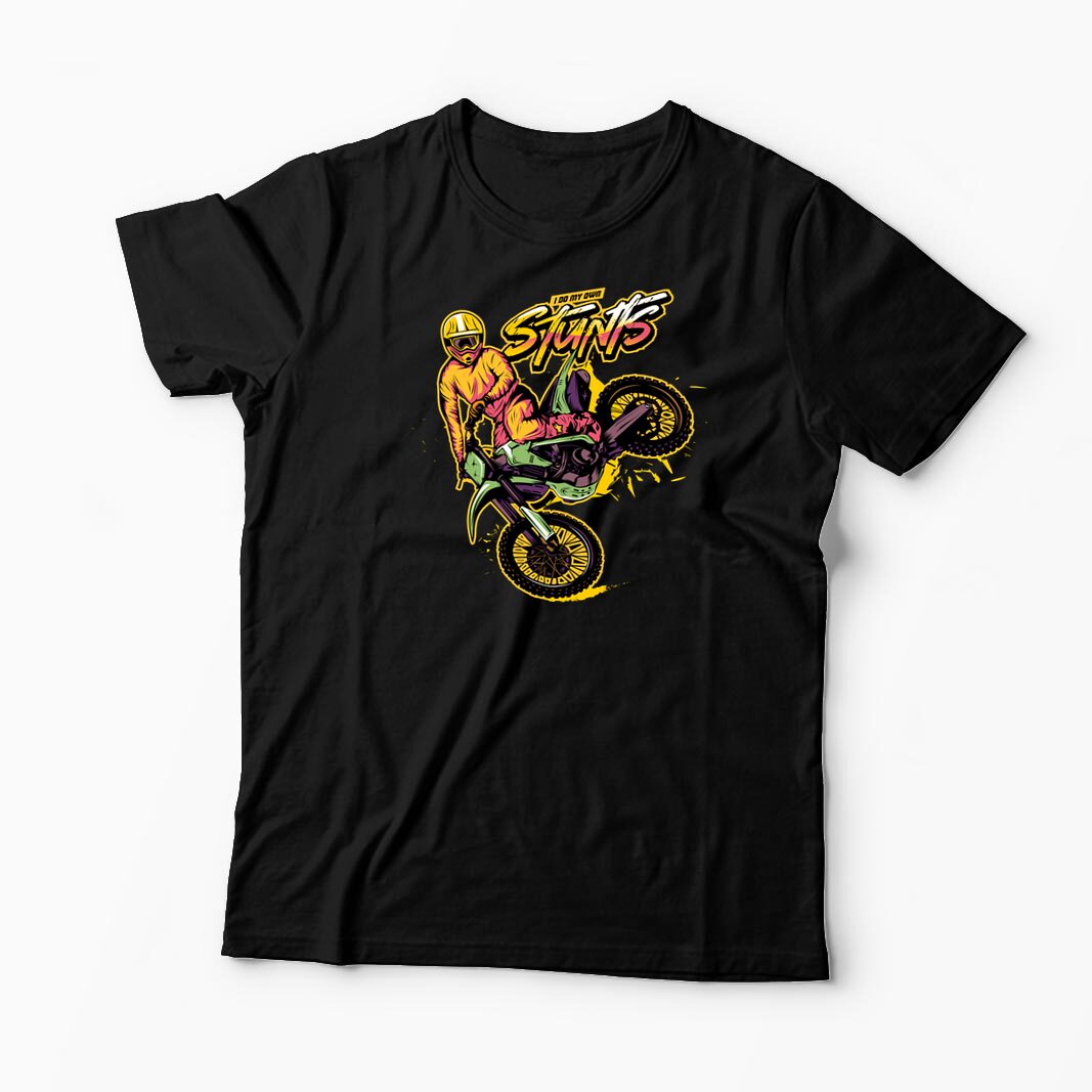 Tricou Personalizat Motocross Stunts - Cascadorii - Bărbați-Negru