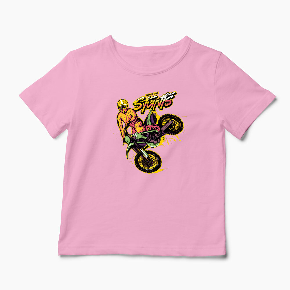 Tricou Personalizat Motocross Stunts - Cascadorii - Copii-Roz