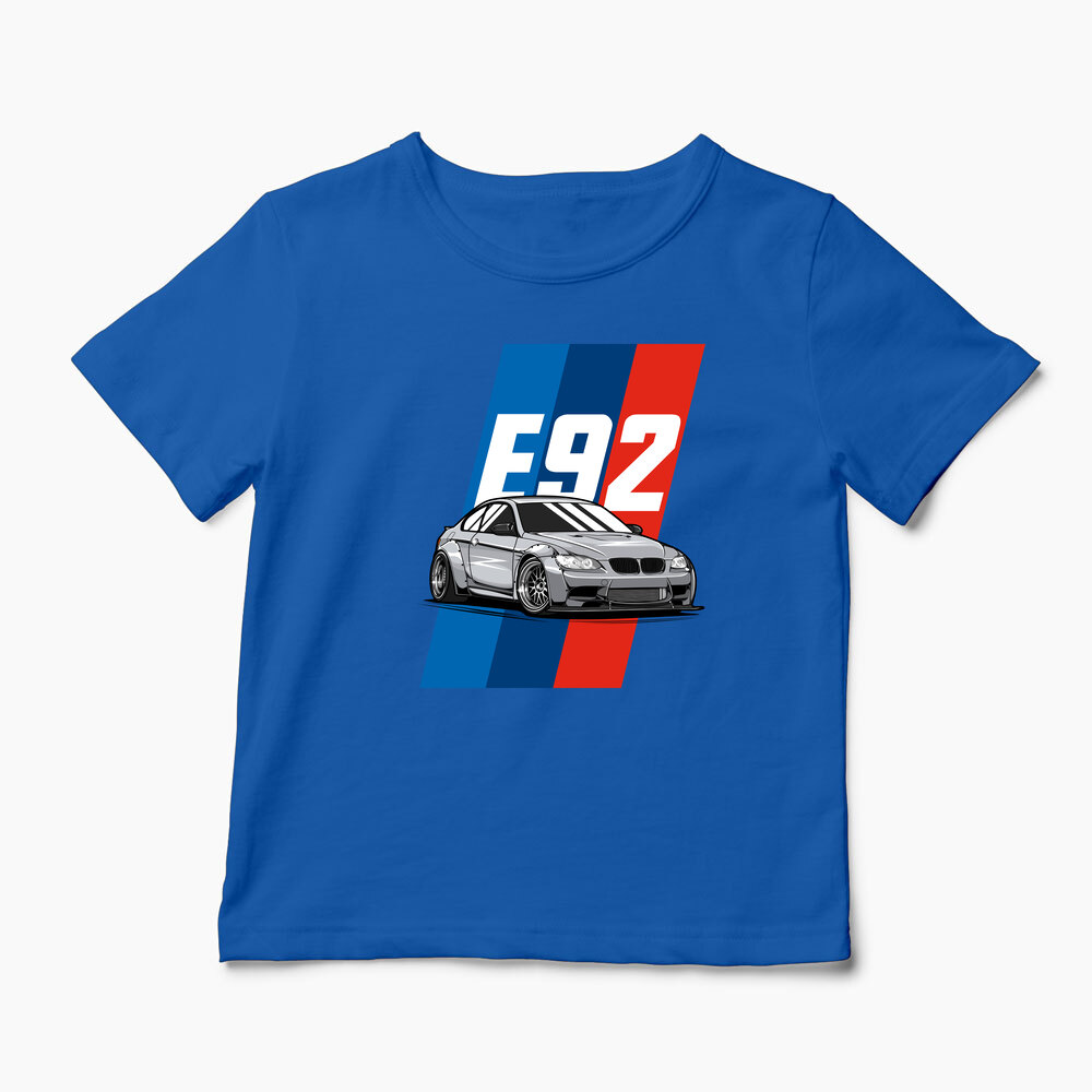 Tricou Personalizat BMW E 92 - Copii-Albastru Regal