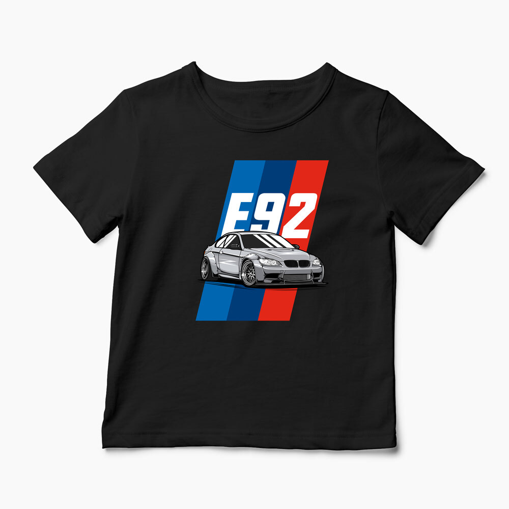 Tricou Personalizat BMW E 92 - Copii-Negru