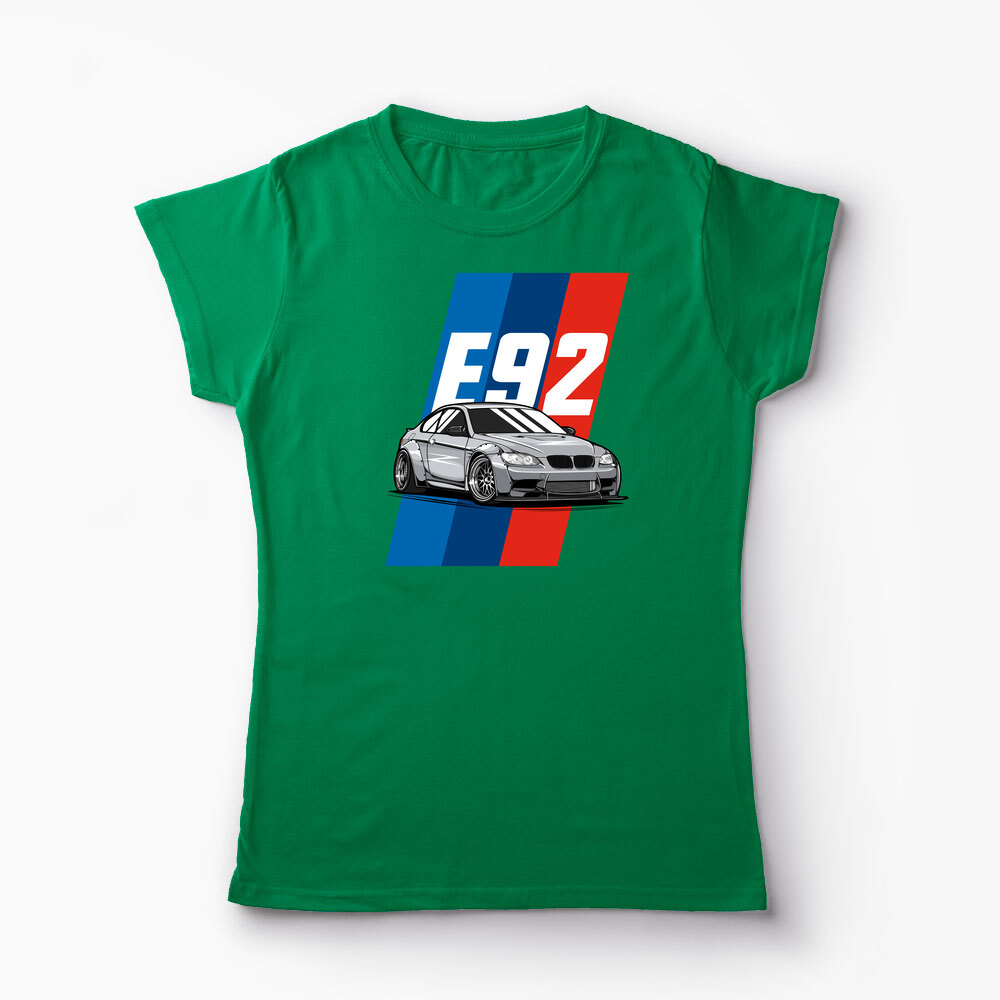 Tricou Personalizat BMW E 92 - Femei-Verde