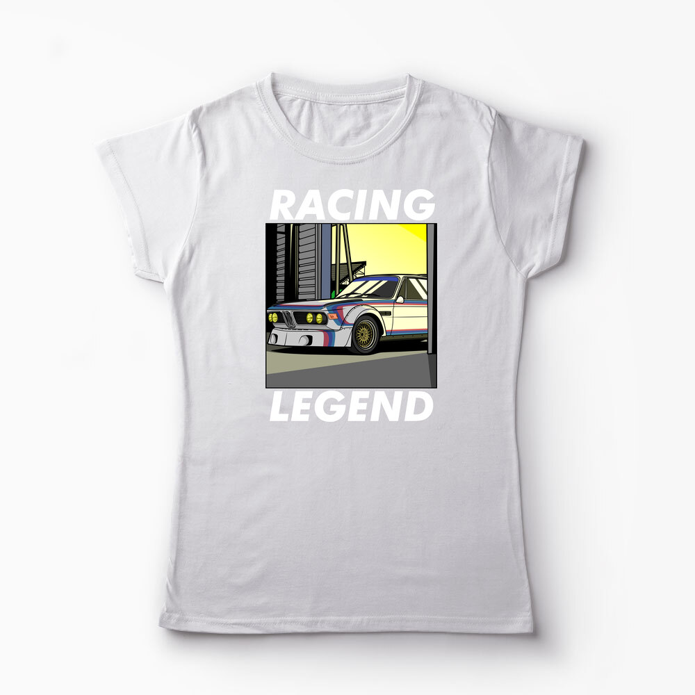 Tricou Personalizat BMW E9 Legend - Femei-Alb