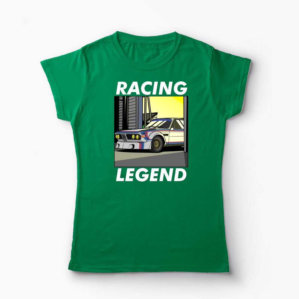 Tricou Personalizat BMW E9 Legend - Femei-Verde