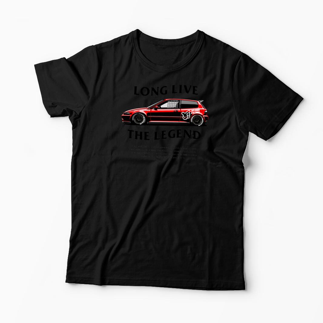 Tricou Personalizat Civic EG6 The Legend - Bărbați-Negru