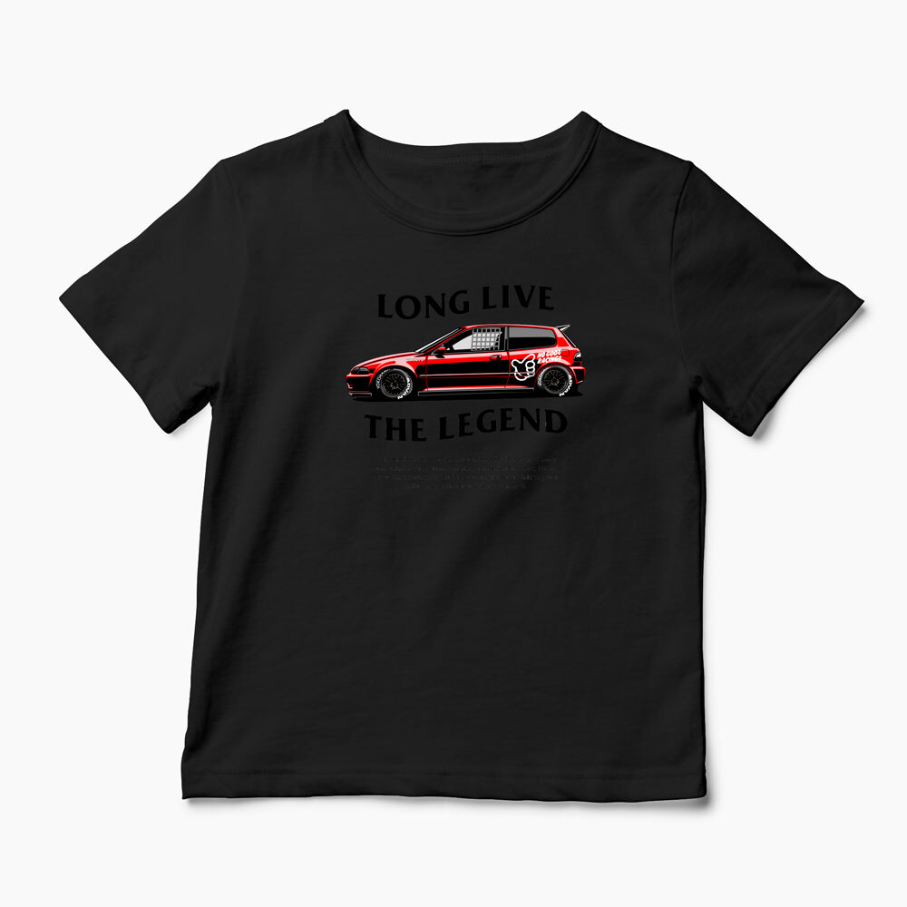 Tricou Personalizat Civic EG6 The Legend - Copii-Negru