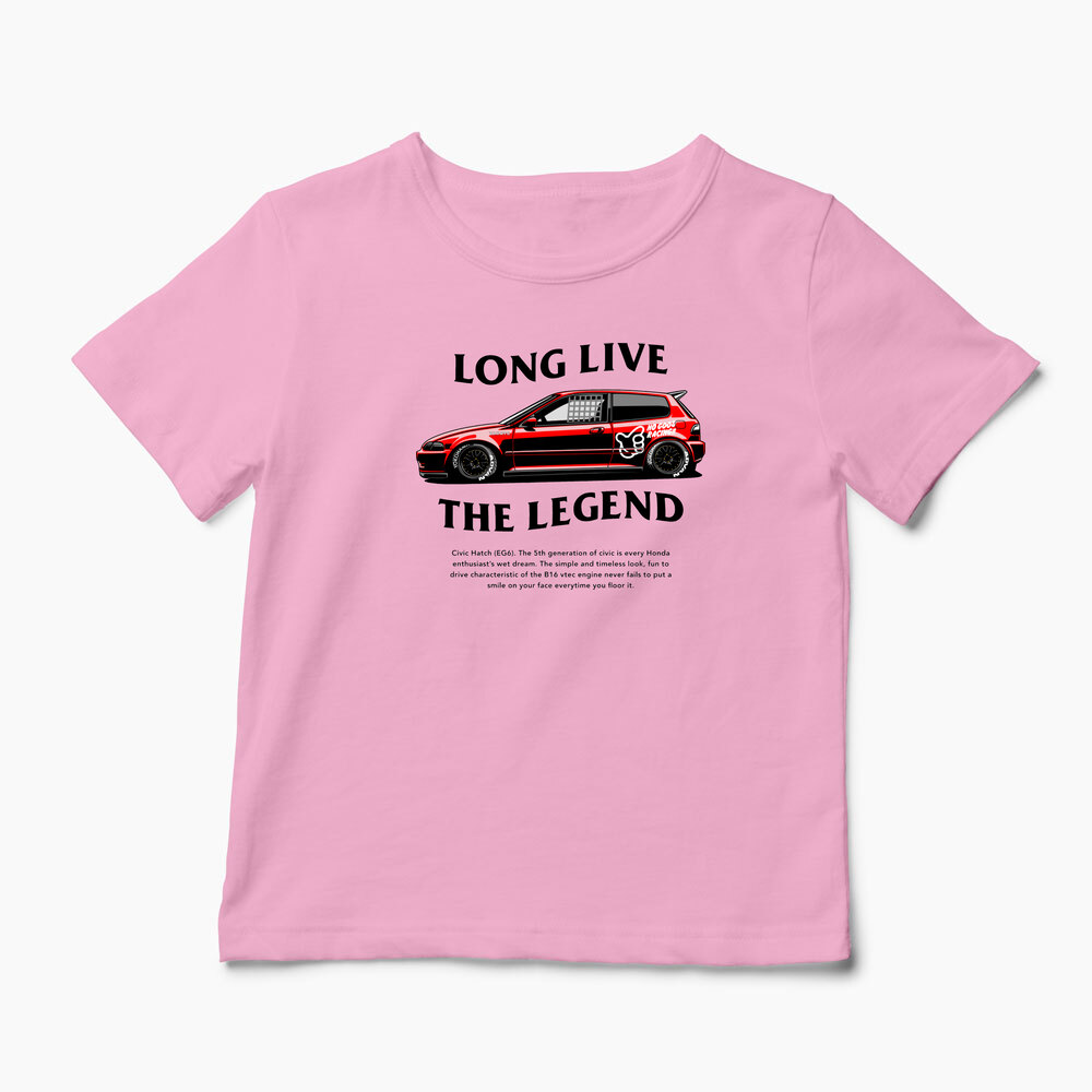 Tricou Personalizat Civic EG6 The Legend - Copii-Roz