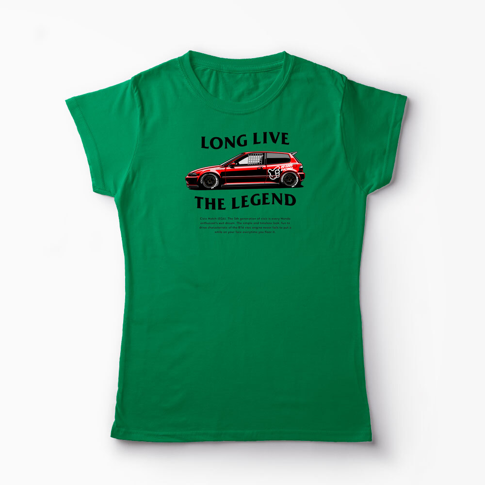 Tricou Personalizat Civic EG6 The Legend - Femei-Verde