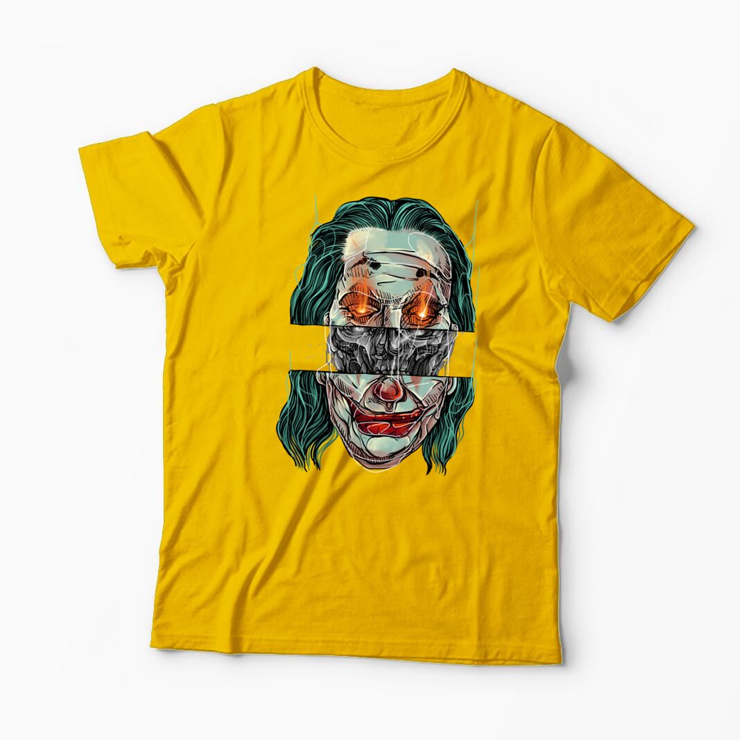 Tricou Personalizat Craniu Joker - Bărbați-Galben