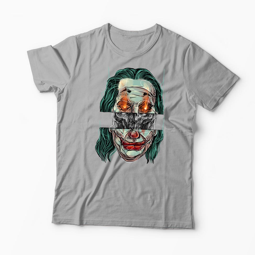 Tricou Personalizat Craniu Joker - Bărbați-Gri