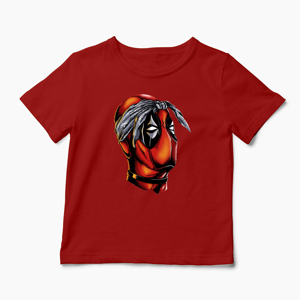 Tricou Personalizat Deadpool Tupac - Copii-Roșu