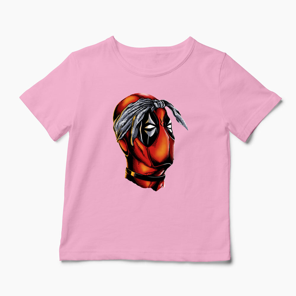 Tricou Personalizat Deadpool Tupac - Copii-Roz