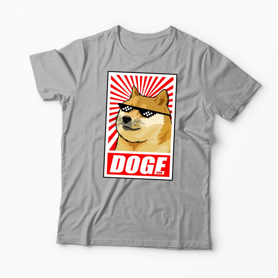 Tricou Personalizat Doge Coin - Bărbați-Gri