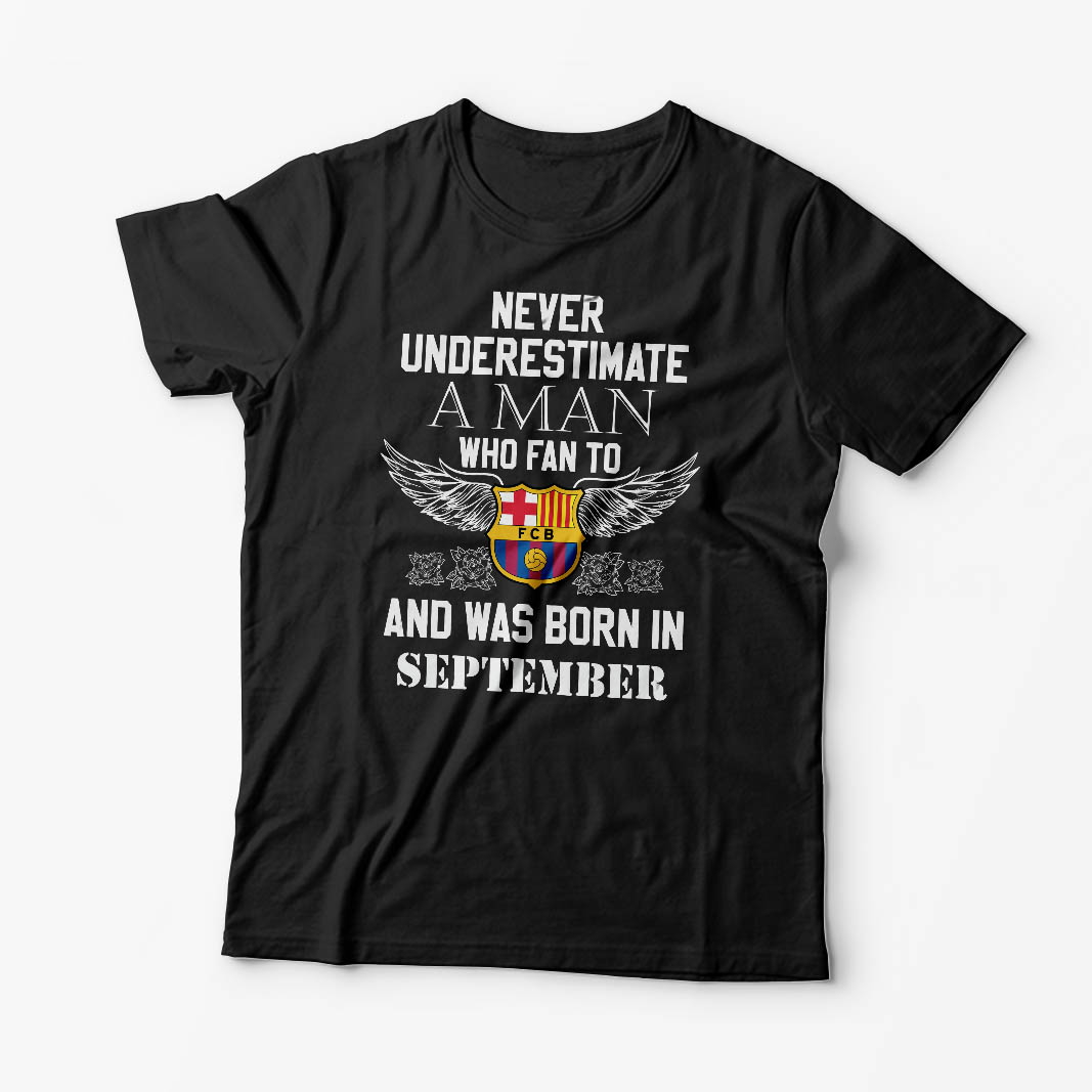 Tricou Personalizat Zi de Nastere - Fc Barcelona - Bărbați-Negru